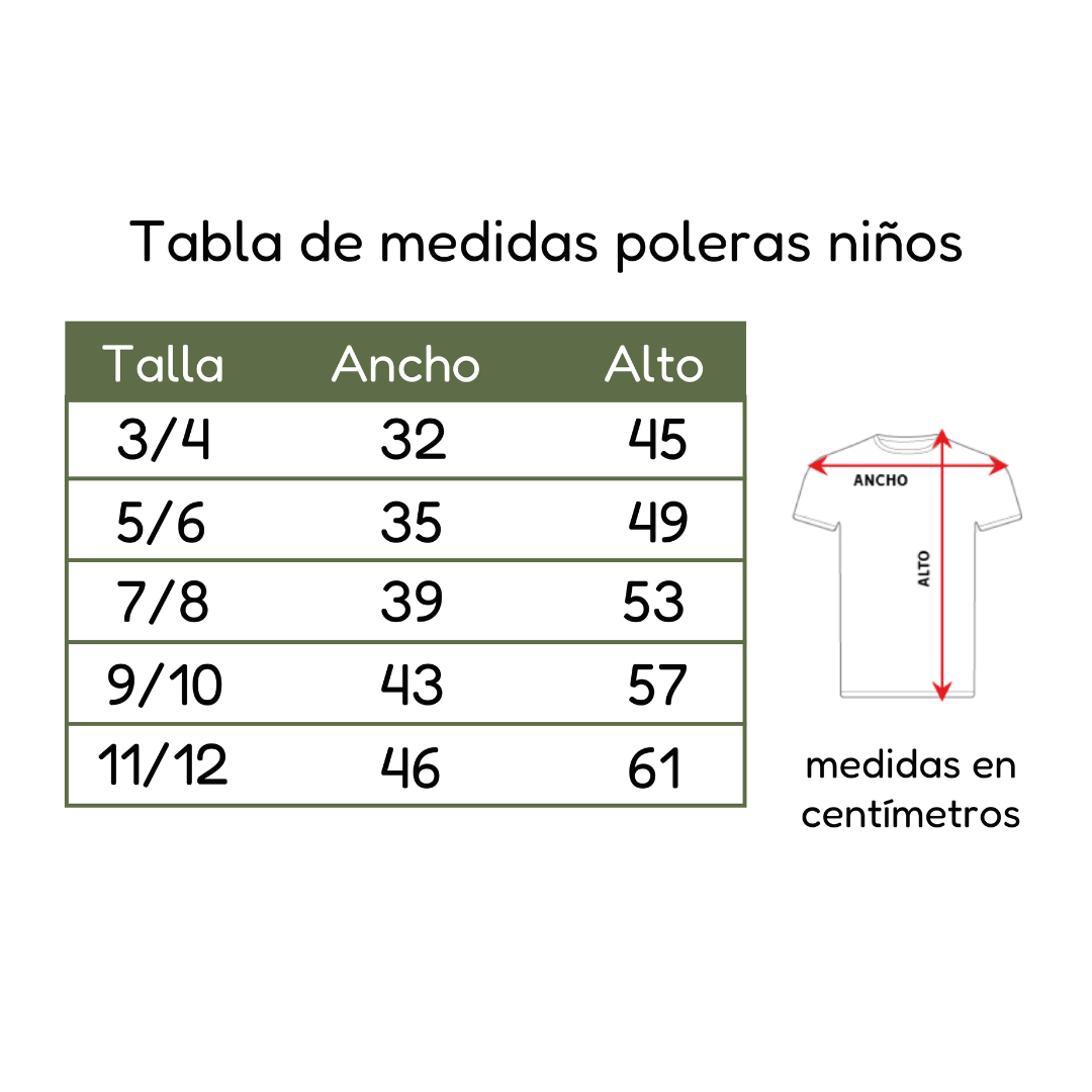 Polera Niño/a + Foto de regalo